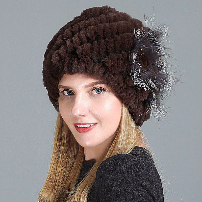 European And American Women's Fur Knitted Hats - Heritage cosmetics and beauty care