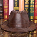 Men's And Women's Cowhide Hats With Big Eaves On The Street - Heritage cosmetics and beauty care