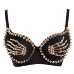 Women Nightclub Black Finger Bra - Heritage cosmetics and beauty care