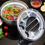 Stainless Steel Salad Vegetable Dehydrator Salad Drying Machine Fruit And Vegetable Drain Basket Household Vegetable Washing Press Water Throwing Artifact Heritage cosmetics and beauty care