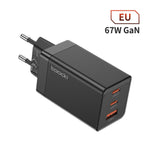 67W Pole Charger Gallium Nitride Three-port Fast Charging Charger Heritage cosmetics and beauty care