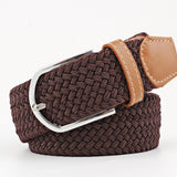 Women's Canvas Belt Student Pants Casual Stretch Braided Needle Buckle