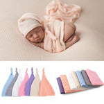 Newborn Swaddling Cloth Beanie Hair Band Three-piece Set - Heritage cosmetics and beauty care