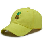 Embroidered Pineapple Baseball Cap Adjustable Cotton - Heritage cosmetics and beauty care