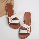 Round Toe Flat Sandals Summer Fashion Casual Non-slip Slides Shoes For Women Heritage cosmetics and beauty care