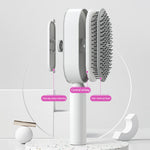 Self Cleaning Hair Brush For Women One-key Cleaning Hair Loss Airbag Massage Scalp Comb Anti-Static Hairbrush - Heritage cosmetics and beauty care