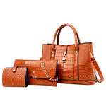 Women's Fashion Large Capacity Crocodile Buckle Baby Diaper Bag Heritage cosmetics and beauty care