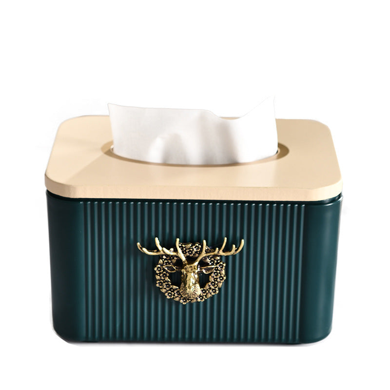 Elk Tissue Box Living Room Bedroom Creative Removable Tissue Box Home Simple Paper Box European High-end Paper Box - Heritage cosmetics and beauty care