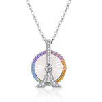 S925 Sterling Silver Ferris Wheel Pendant Design Necklace - Heritage cosmetics and beauty care