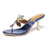 Women's Rhinestone Sandals, High-heeled Stilettos, Summer Sandals And Slippers - Heritage cosmetics and beauty care