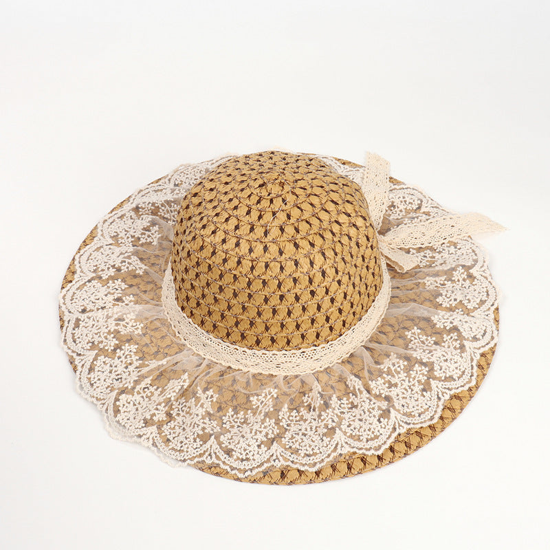 Women Lace Sun Hats For  Wide Brim Straw Beach - Heritage cosmetics and beauty care