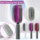 Self Cleaning Hair Brush For Women One-key Cleaning Hair Loss Airbag Massage Scalp Comb Anti-Static Hairbrush - Heritage cosmetics and beauty care