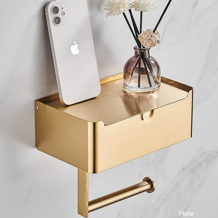 Stainless Steel Tissue Wet Tissue Box Toilet Paper Holder Punch-free Mobile Phone Roll Stand - Heritage cosmetics and beauty care