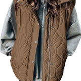 Zipper Thermal Vest Cotton-padded Coat