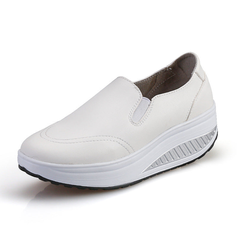 Spring And Autumn Loafers Women's Leather White Shoes Women - Heritage cosmetics and beauty care