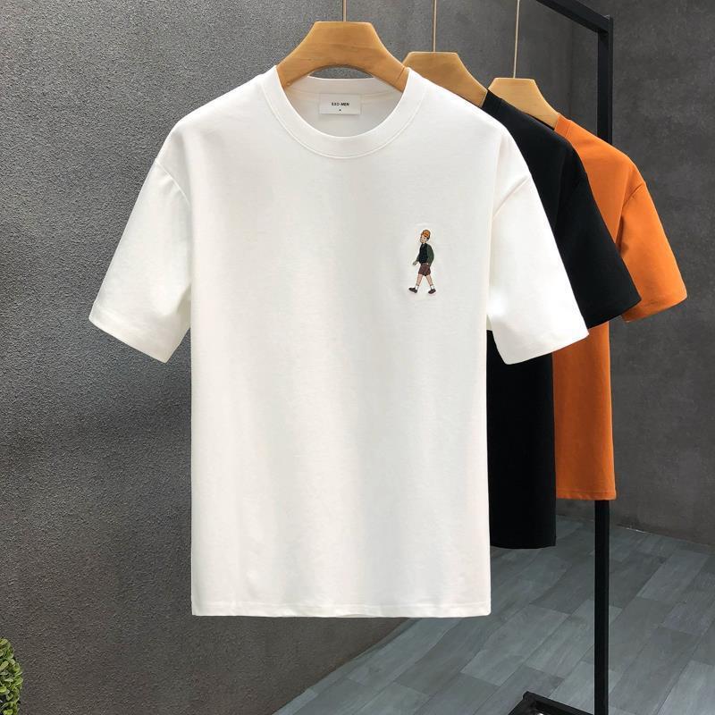 Cartoon Printed Short-sleeved T-shirt Men's Clothes Men's Loose T-shirt - Heritage cosmetics and beauty care