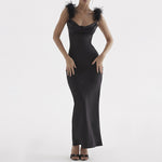 Women's Suspender Neck Tight Long Dress - Heritage cosmetics and beauty care