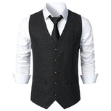 Men's British Style Vintage Suit Vest - Heritage cosmetics and beauty care