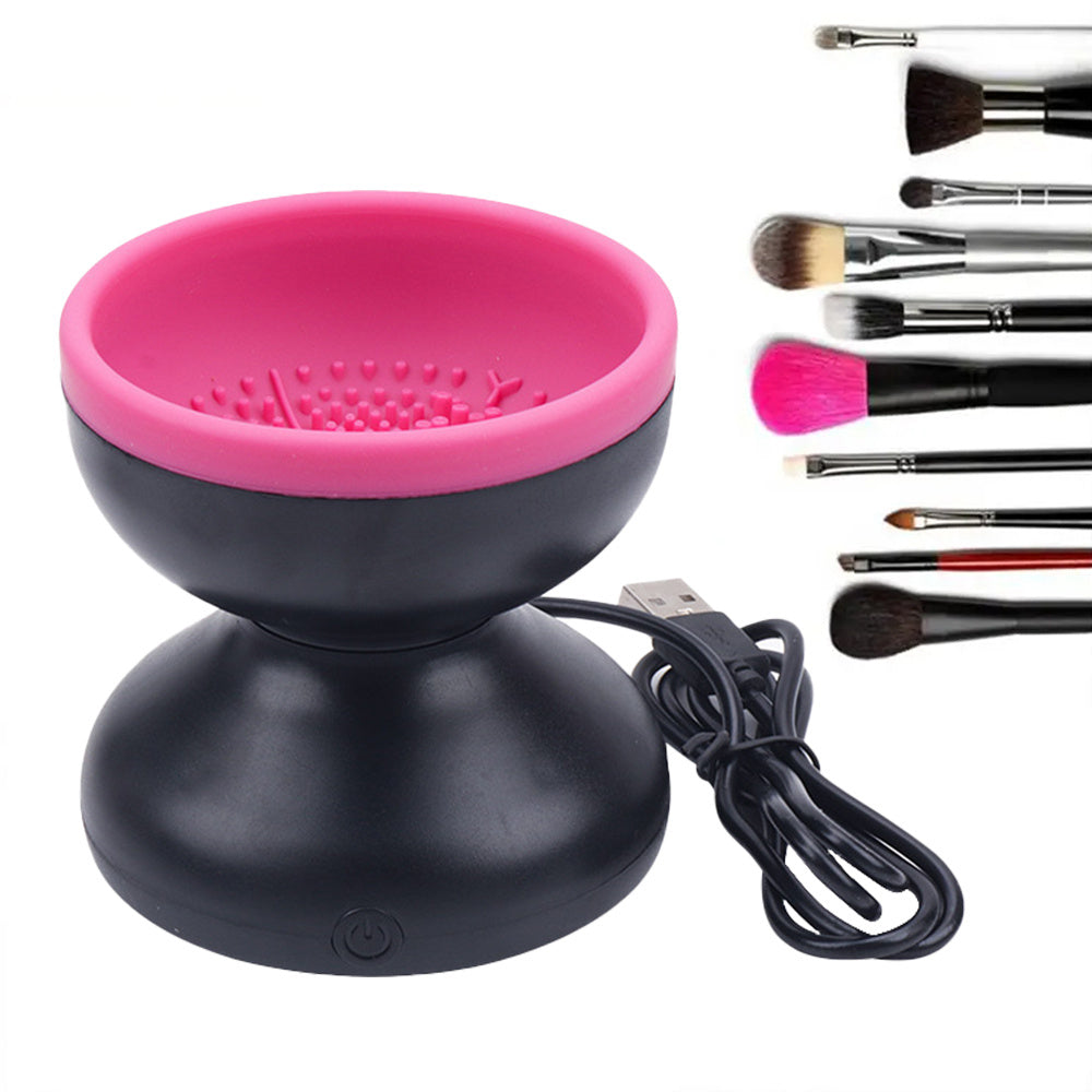 Electric Makeup Brush Cleaner Machine Portable Automatic USB Cosmetic Brush Cleaner Tools For All Size Beauty Makeup Brushes Set - Heritage cosmetics and beauty care