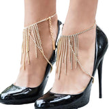 Sparkling Full Diamond Heels Fringe Anklet - Heritage cosmetics and beauty care