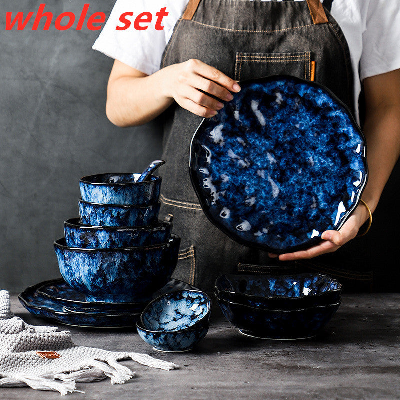 Blue Enchantress Tableware Set High-End Restaurant Plate Hotel Tableware - Heritage cosmetics and beauty care