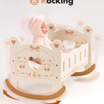 ROBOTIME Doll Crib Wooden Baby Doll Cradle Doll Bed Doll Furniture Accessories Doll Rocking Cradle With Bedding For 18 Inch Dolls - Heritage cosmetics and beauty care