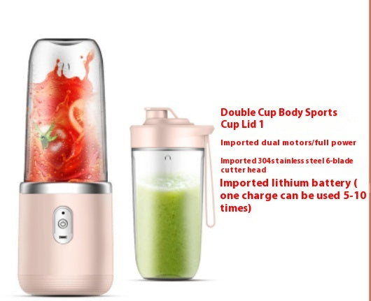 6blade Portable Blender Mini Juicer Cup Extractor Smoothie USB Charging Fruit Squeezer Blender Food Mixer Ice Crusher Portable Juicer Machine Heritage cosmetics and beauty care