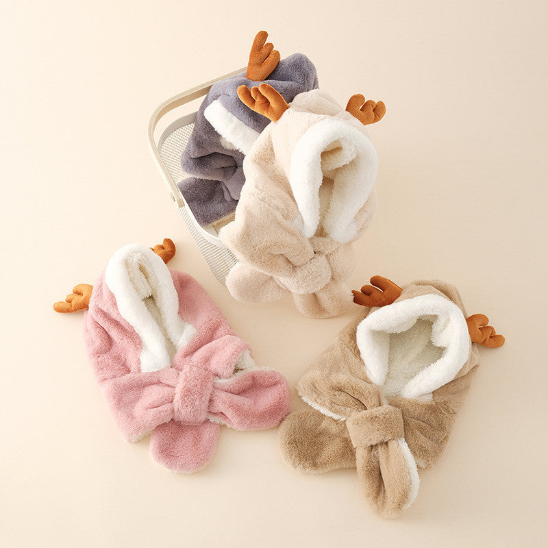 Boys And Girls Hats Baby Plush Scarf All-in-one - Heritage cosmetics and beauty care