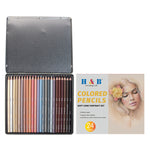 24-color Painting Skin Color Pen Hand-painted Portrait Color Pencil Oily Art Supplies - Heritage cosmetics and beauty care