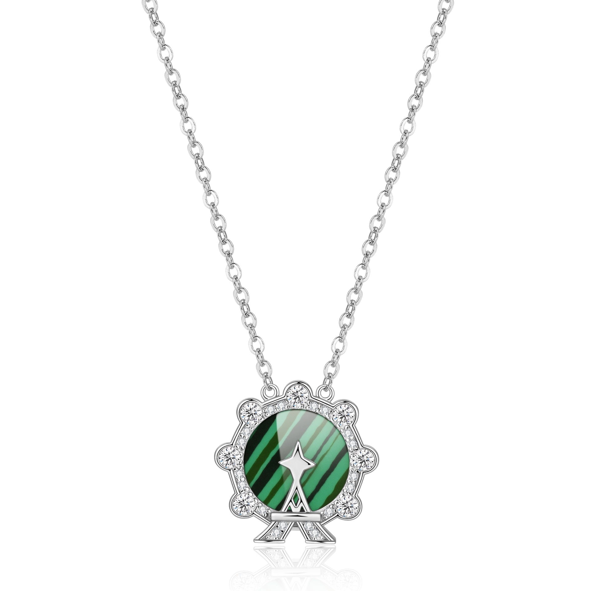 S925 Sterling Silver Ferris Wheel Pendant Design Necklace - Heritage cosmetics and beauty care