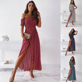 Women's Printed Split Gown Dress - Heritage cosmetics and beauty care