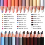 24-color Painting Skin Color Pen Hand-painted Portrait Color Pencil Oily Art Supplies - Heritage cosmetics and beauty care