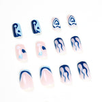 Blue Flame Yin And Yang Love Wear Armor Nail Stickers - Heritage cosmetics and beauty care