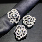 Camellia Rings Ear Studs Design Fashion Women - Heritage cosmetics and beauty care