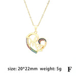 MAMA Mother's Day Necklace Gift Fashion Love Micro Rhinestone - Heritage cosmetics and beauty care