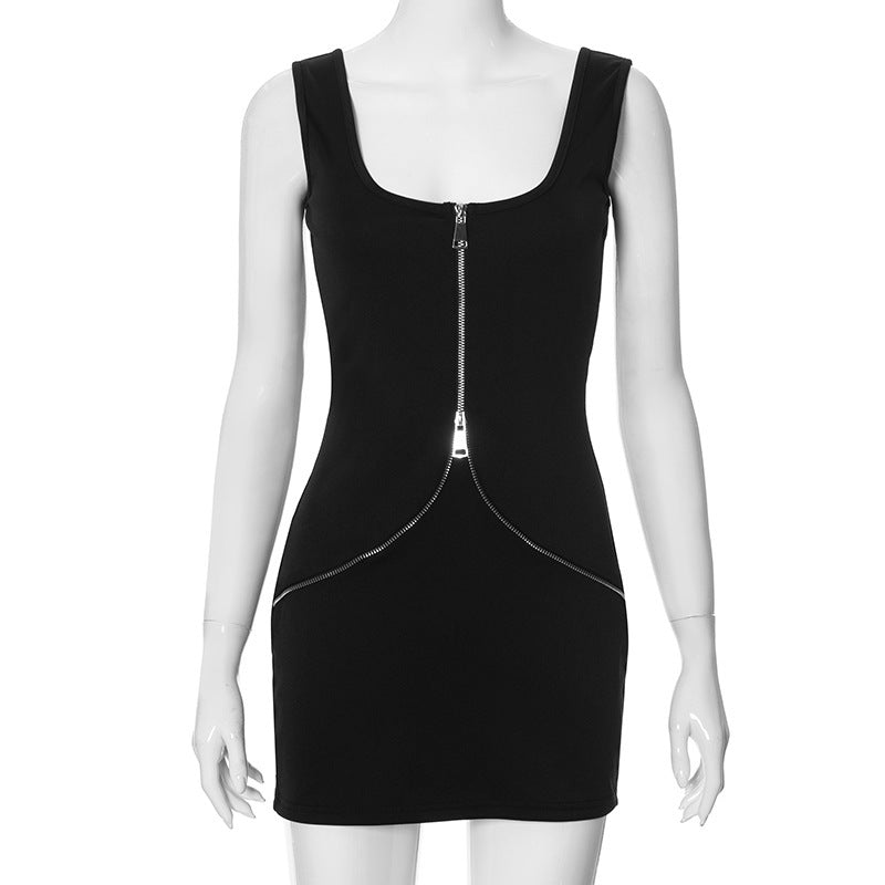 Sexy Zipper Sling Body Shaping Dress - Heritage cosmetics and beauty care