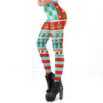 Women Christmas Digital Print Tight Leggings - Heritage cosmetics and beauty care