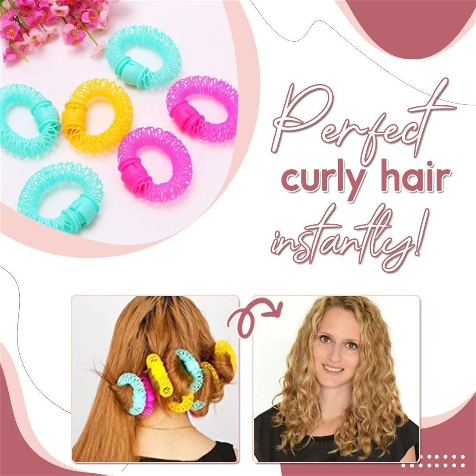 Donut Hair Rollers Magic Sticks Hair Natural Curlers Circle Spiral Plastic DIY Hair Styling Curly - Heritage cosmetics and beauty care