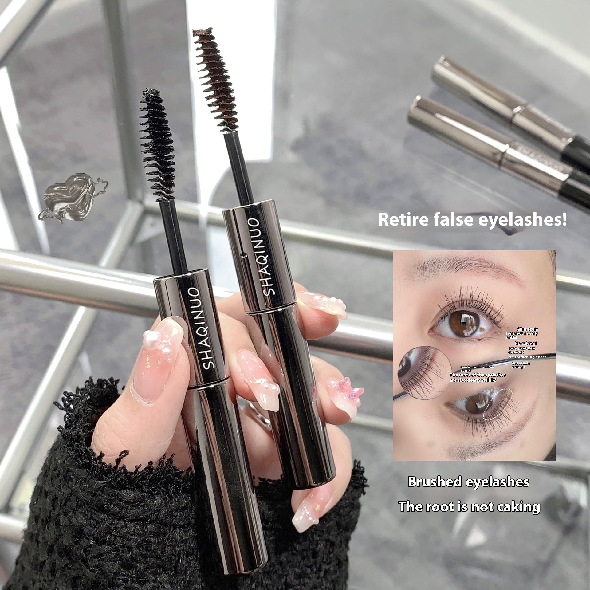 SHAQINUO Shanuo Long Curling Double-headed Mascara - Heritage cosmetics and beauty care