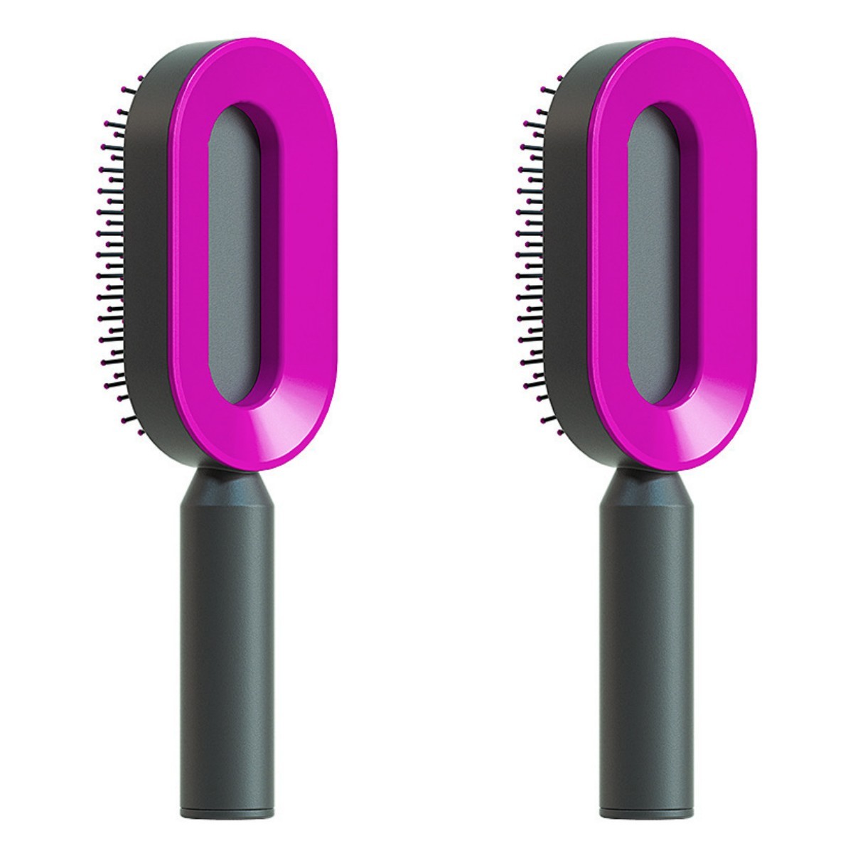 Self Cleaning Hair Brush For Women One-key Cleaning Hair Loss Airbag Massage Scalp Comb Anti-Static Hairbrush - Heritage cosmetics and beauty care