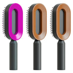 Self Cleaning Hair Brush For Women One-key Cleaning Hair Loss Airbag Massage Scalp Comb Anti-Static Hairbrush - Heritage cosmetics and beauty care