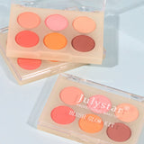 Beauty Matte Rouge Blush Repair Three-dimensional Eye Shadow Six-color Integrated - Heritage cosmetics and beauty care