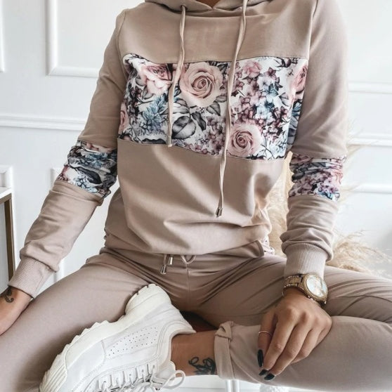 Women's New Hoodies Print Panel Pants Heritage cosmetics and beauty care