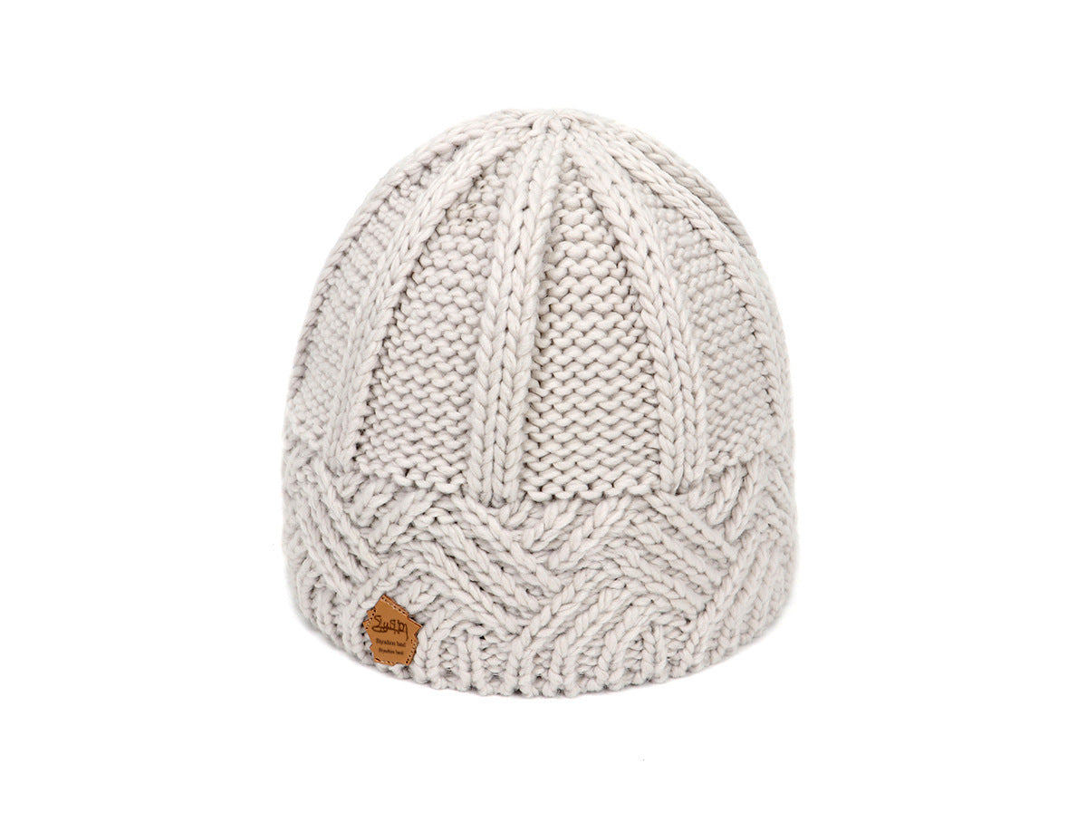 Autumn And Winter Outdoor Plus Velvet Warm Knitted Woolen Hat - Heritage cosmetics and beauty care