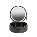 Round Smart LED Makeup Leather Travel Organizers - Heritage cosmetics and beauty care