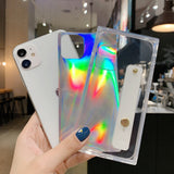 Square Transparent TPU Laser Cardboard Phone Case Heritage cosmetics and beauty care