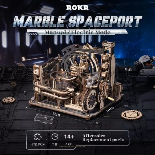 ROKR Marble Run Electric Spaceport 3D Wooden Puzzle Toys Games Boy Xmas Gift - Heritage cosmetics and beauty care