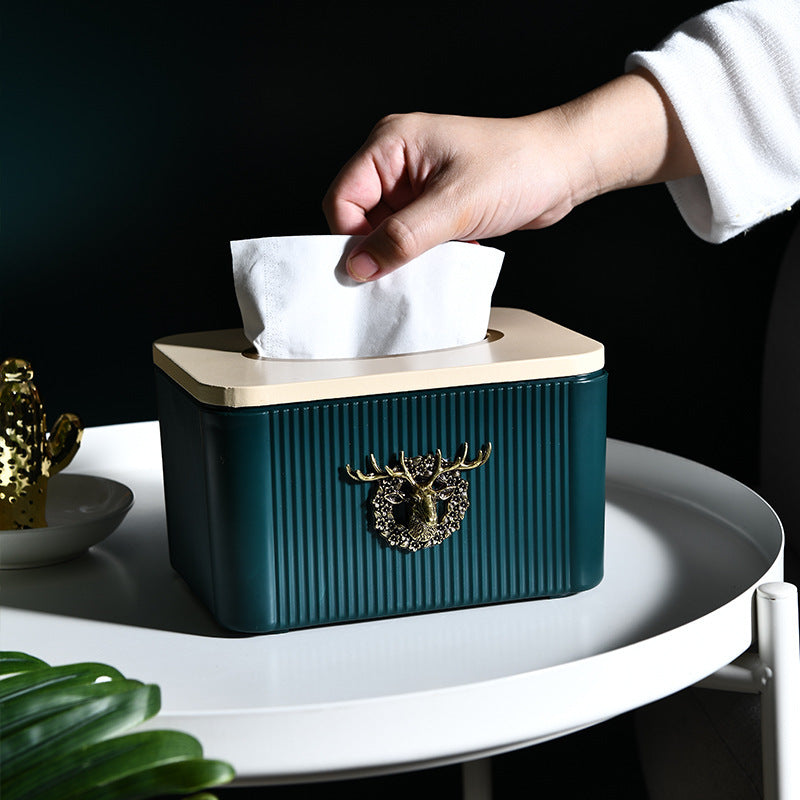 Elk Tissue Box Living Room Bedroom Creative Removable Tissue Box Home Simple Paper Box European High-end Paper Box - Heritage cosmetics and beauty care