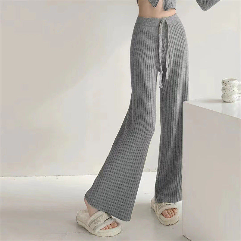 Women's High Waist Slimming Soft Knitted Trousers - Heritage cosmetics and beauty care