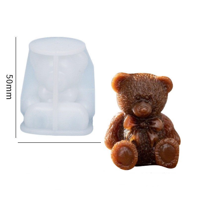 Silicone Mold Bear Shape Ice Cube Maker Chocolate Cake Mould Candy Dough Mold For Coffee Milk Tea Fondant Whiskey Ice Mold Heritage cosmetics and beauty care